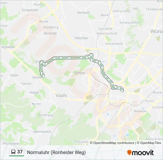 37 Bus Line Map