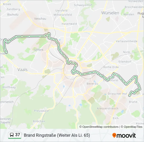 37 Bus Line Map