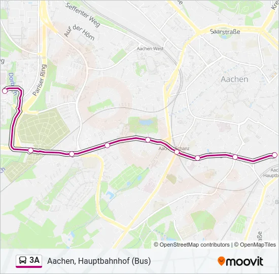Buslinie 3A Karte