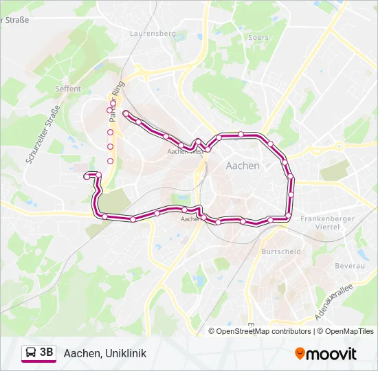 3B Bus Line Map