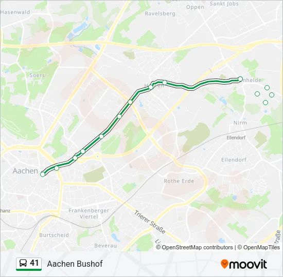 41 Bus Line Map