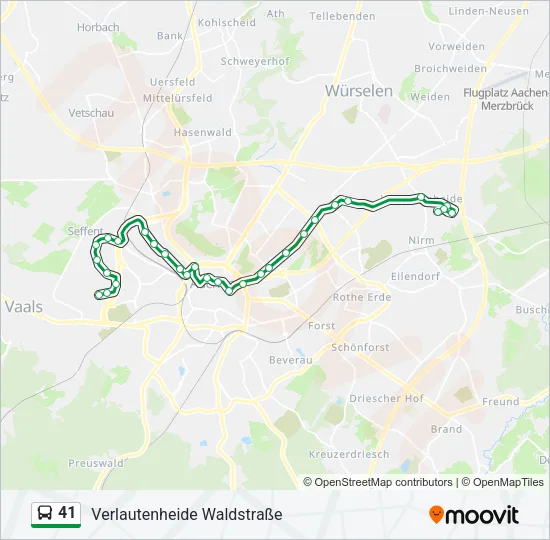 41 Bus Line Map