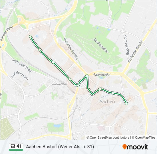 41 Bus Line Map