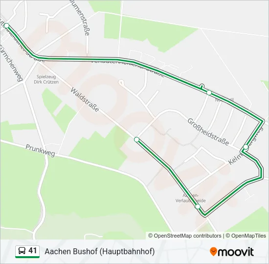 41 Bus Line Map