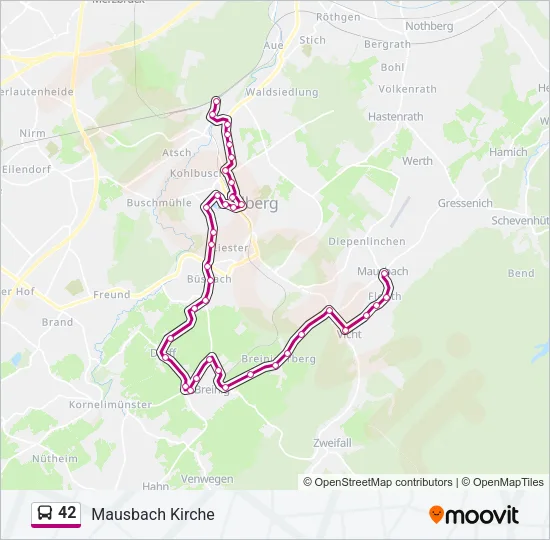 42 Bus Line Map