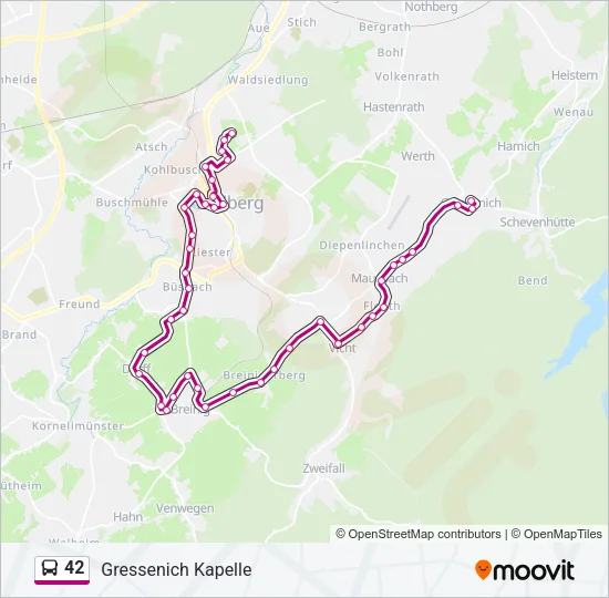 42 Bus Line Map