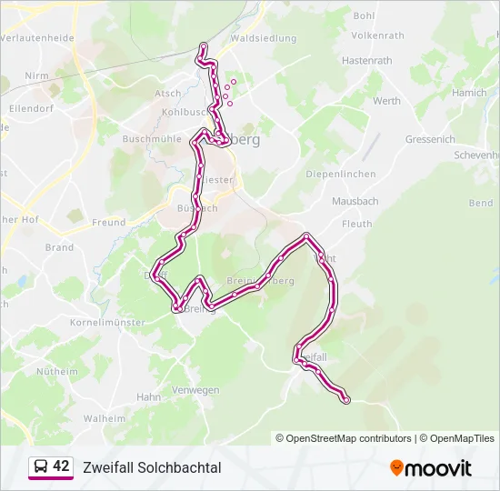 42 Bus Line Map