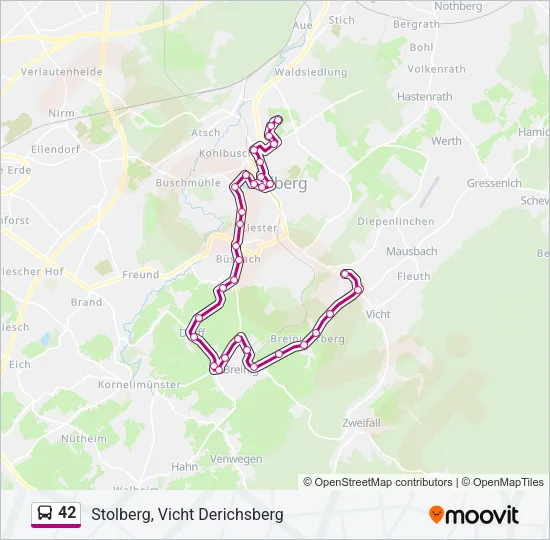42 Bus Line Map