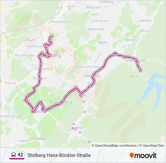 42 Bus Line Map
