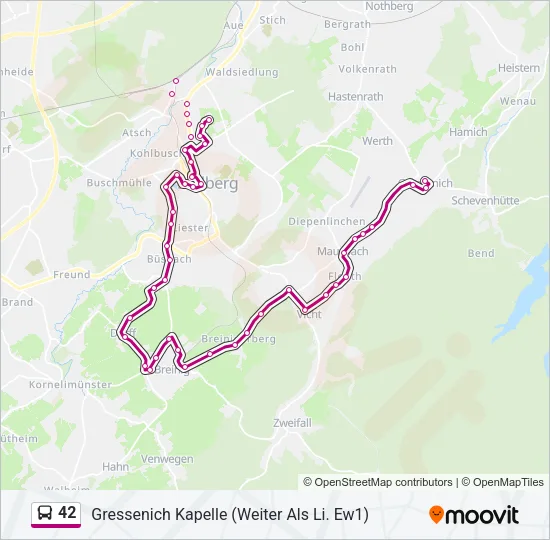 42 Bus Line Map