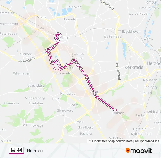 44 Bus Line Map