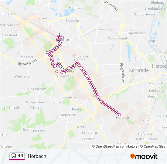 44 Bus Line Map