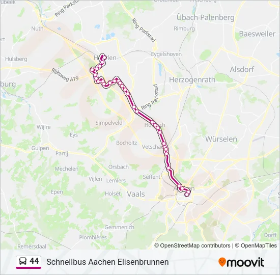 44 Bus Line Map