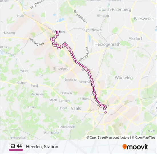 44 Bus Line Map