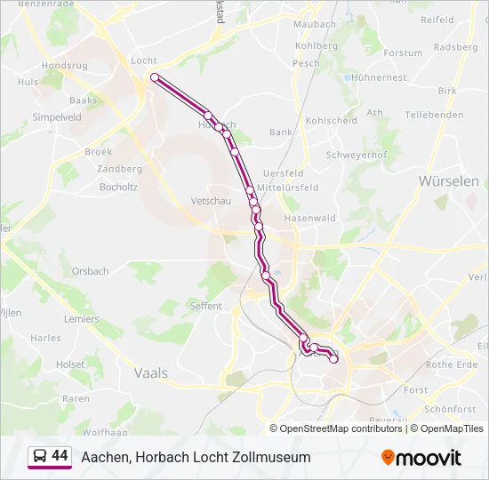 44 Bus Line Map