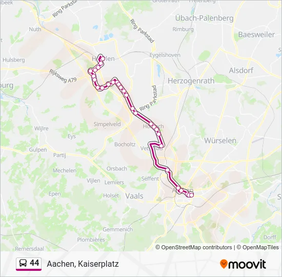 Автобус 44: карта маршрута