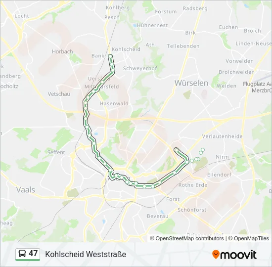 47 Bus Line Map