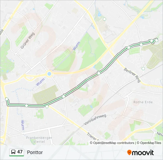 47 Bus Line Map