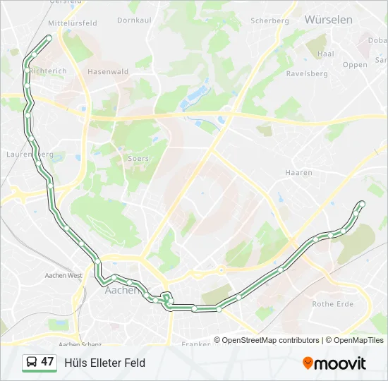 47 Bus Line Map