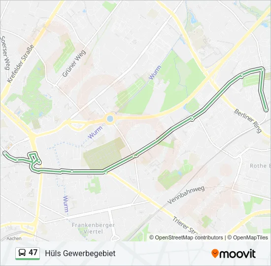 47 Bus Line Map