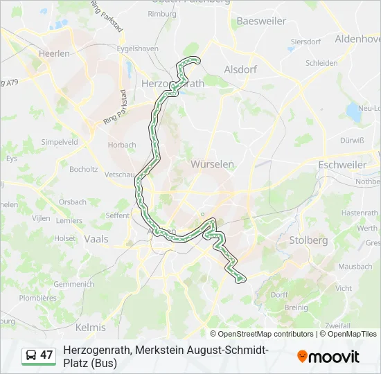 47 Bus Line Map