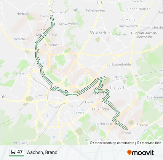 47 Bus Line Map