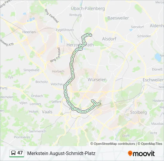47 Bus Line Map