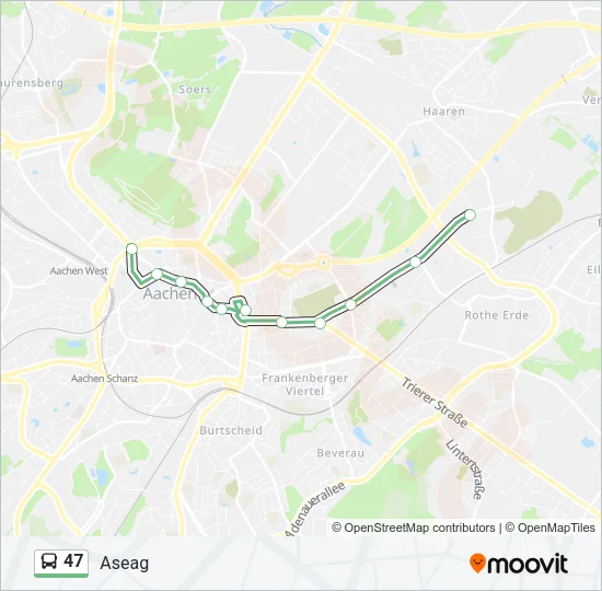 47 Bus Line Map
