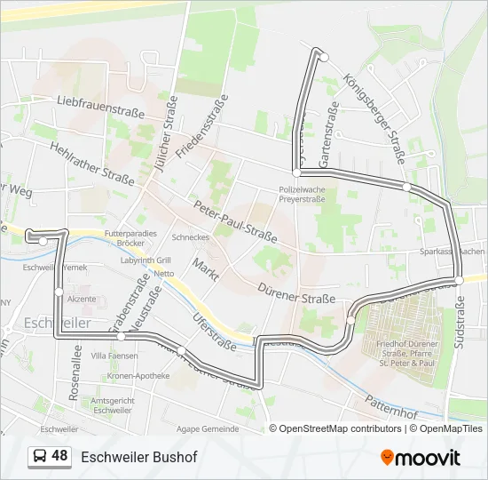 48 Bus Line Map