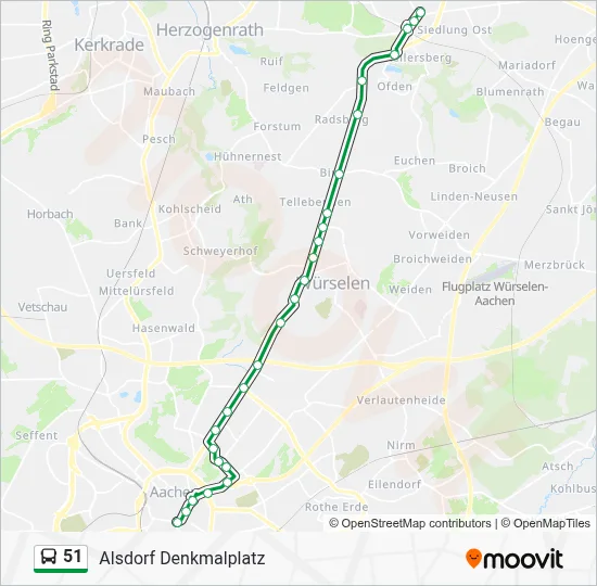 51 Bus Line Map