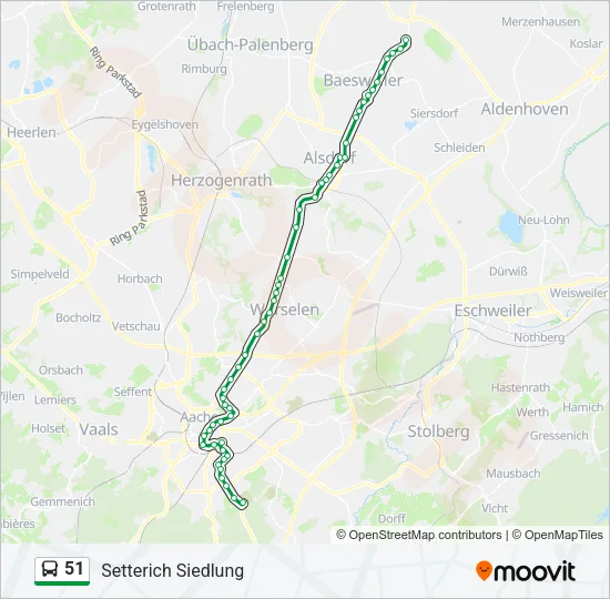 51 Bus Line Map