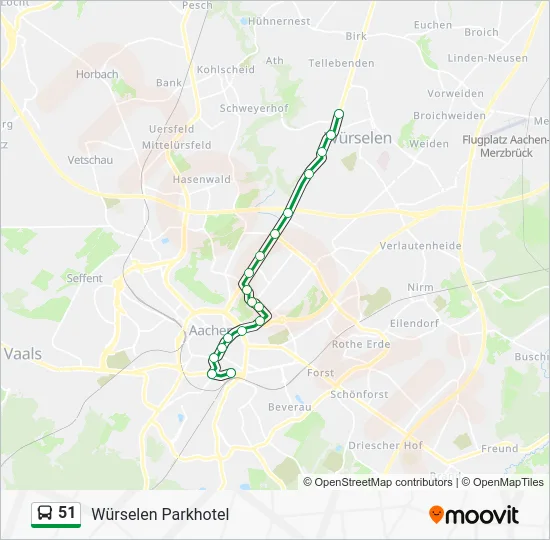 Автобус 51: карта маршрута