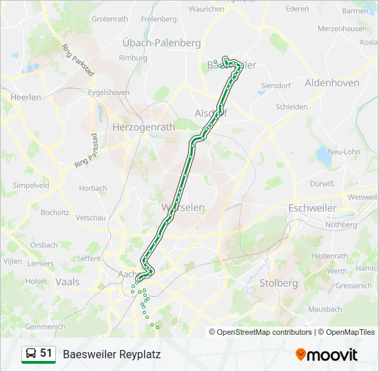 51 Bus Line Map
