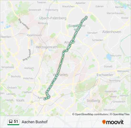 51 Bus Line Map