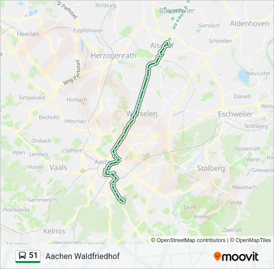 51 Bus Line Map