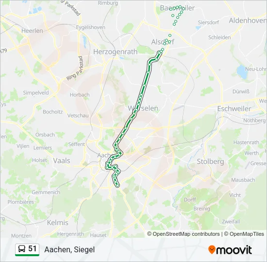 51 Bus Line Map