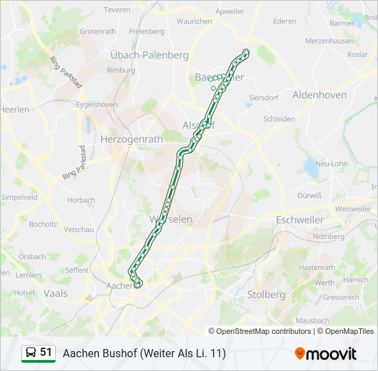 51 bus Line Map