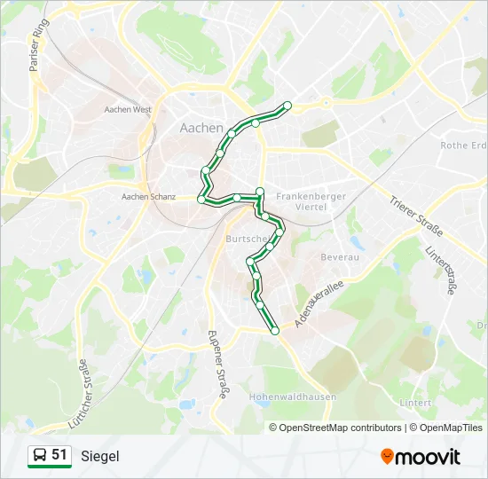 51 Bus Line Map