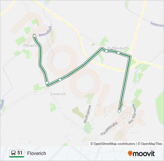 51 bus Line Map