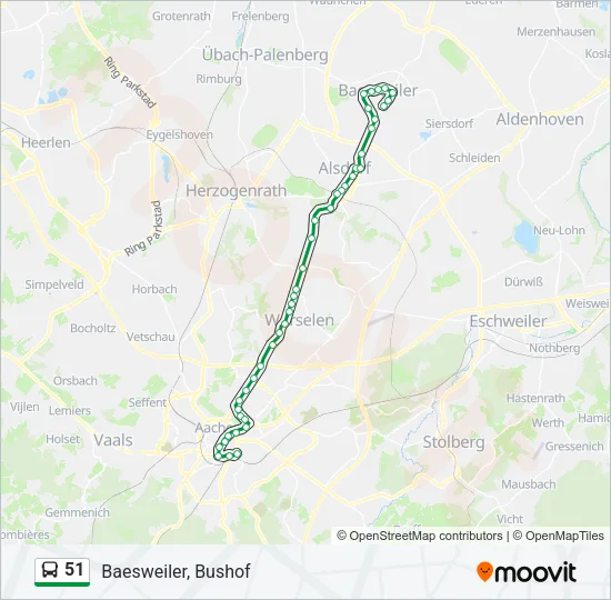 51 Bus Line Map