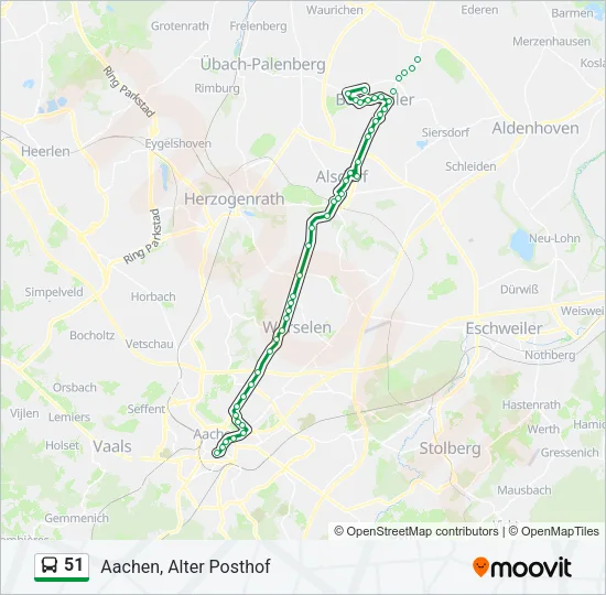 51 Bus Line Map