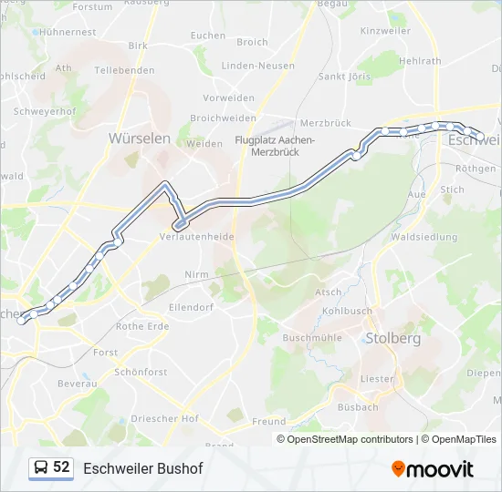 52 Bus Line Map