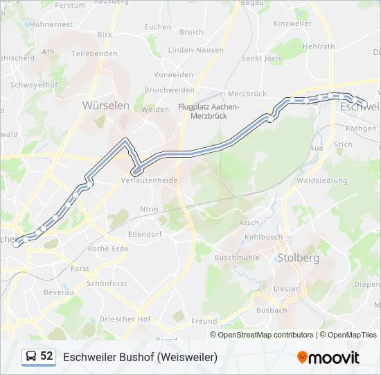 52 Bus Line Map
