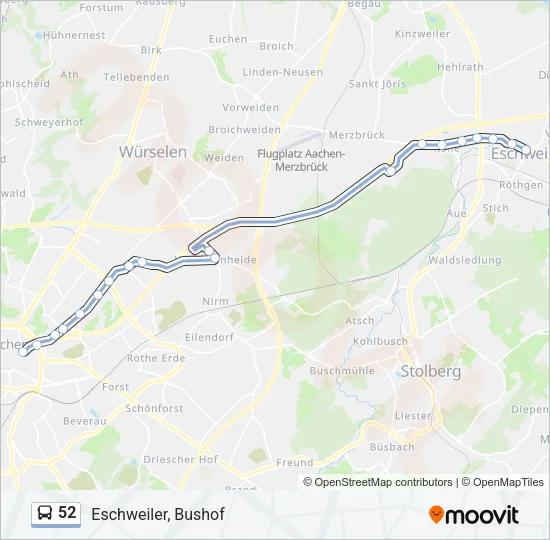 52 Bus Line Map