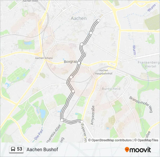 53 Bus Line Map