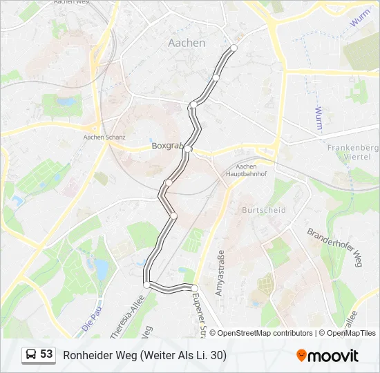 53 Bus Line Map