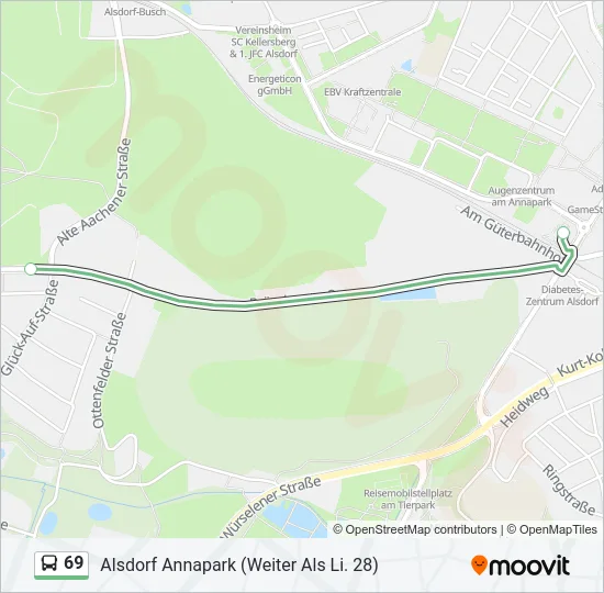 69 Bus Line Map