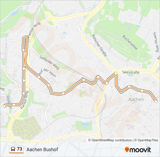 73 bus Line Map