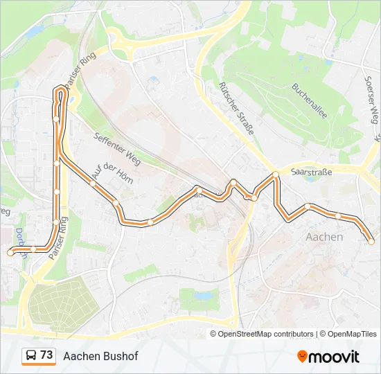 73 Bus Line Map