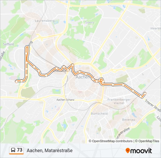 Автобус 73: карта маршрута